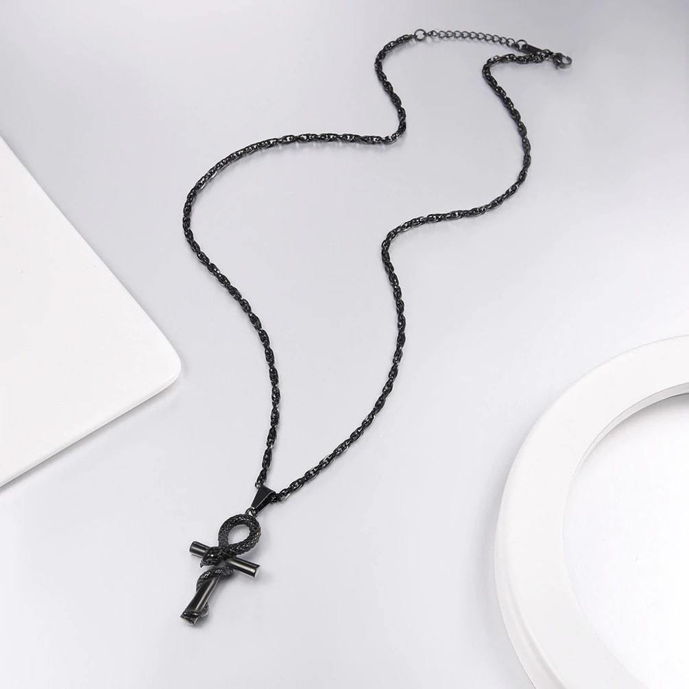 Pendentif Croix Noir homme