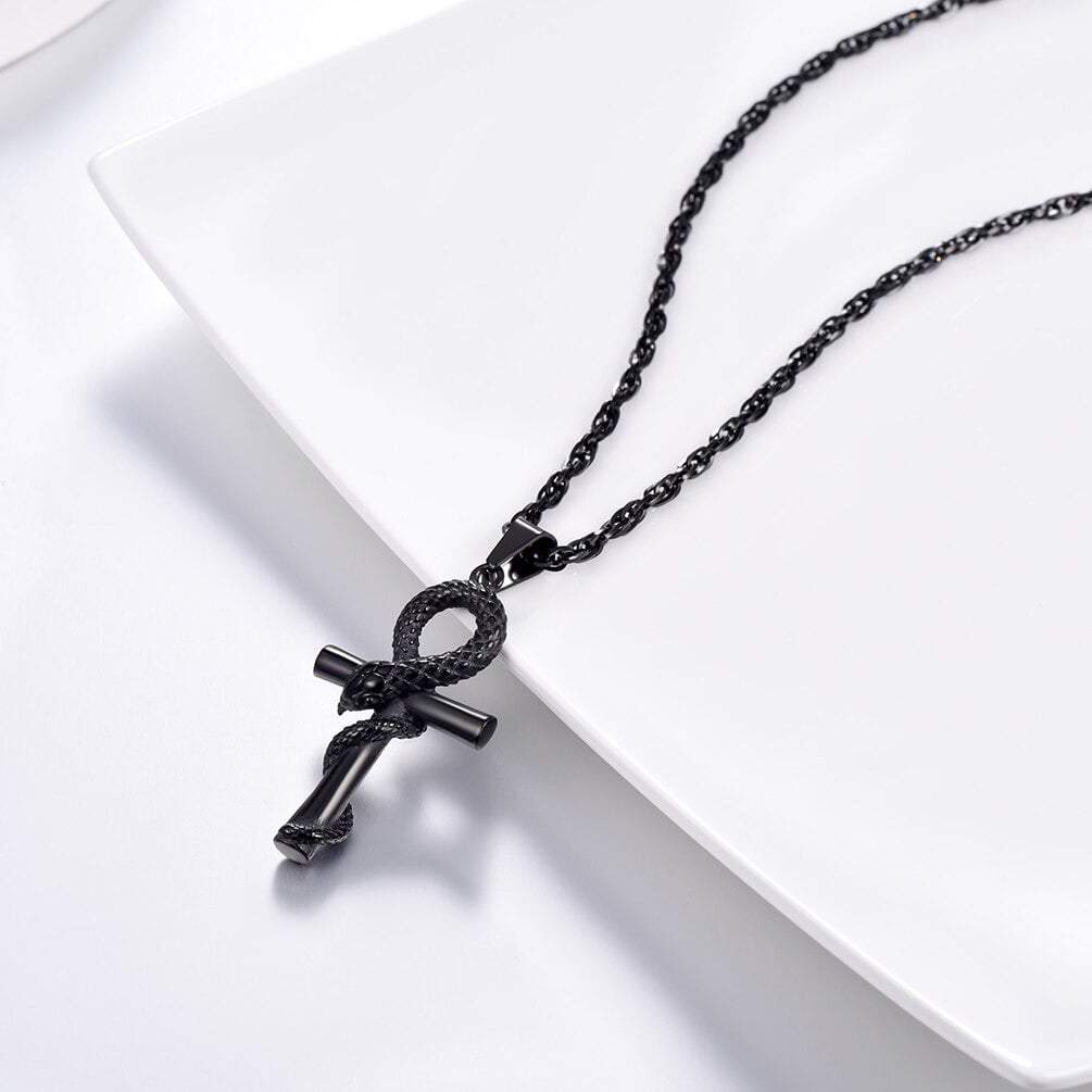 Collier Croix Noir