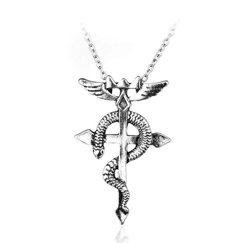 Pendentif Croix Serpent