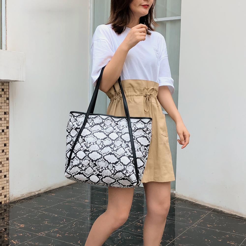 Sac Cabas Serpent blanc