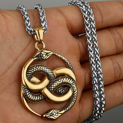Collier Serpent Viking doré