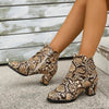 Bottines Serpent Marron