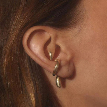 Boucles d'Oreilles Serpent Or 