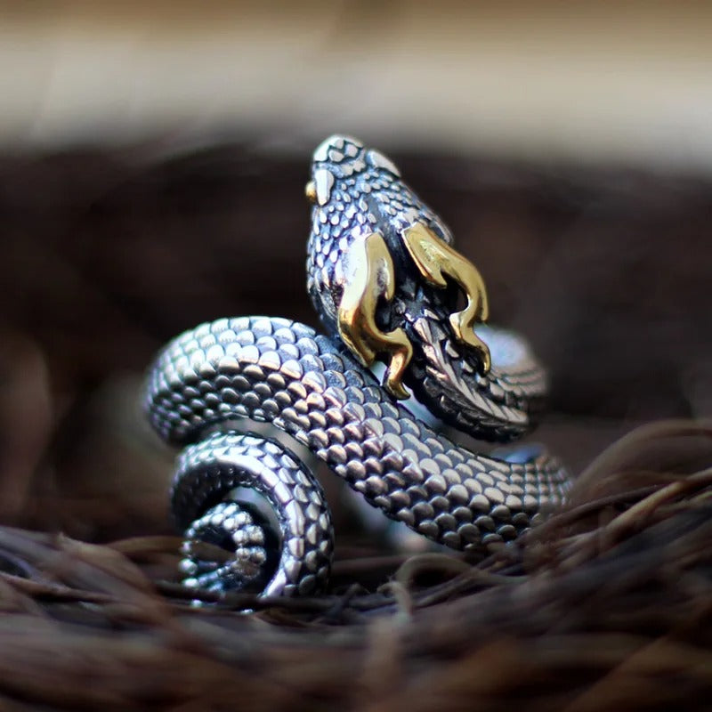 Bague Serpent Homme Rétro