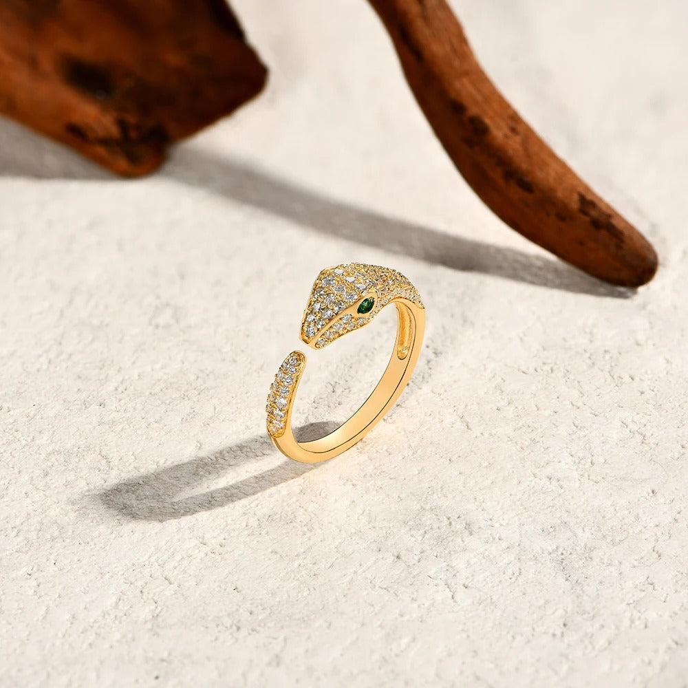 Bague serpent en argent pour femme