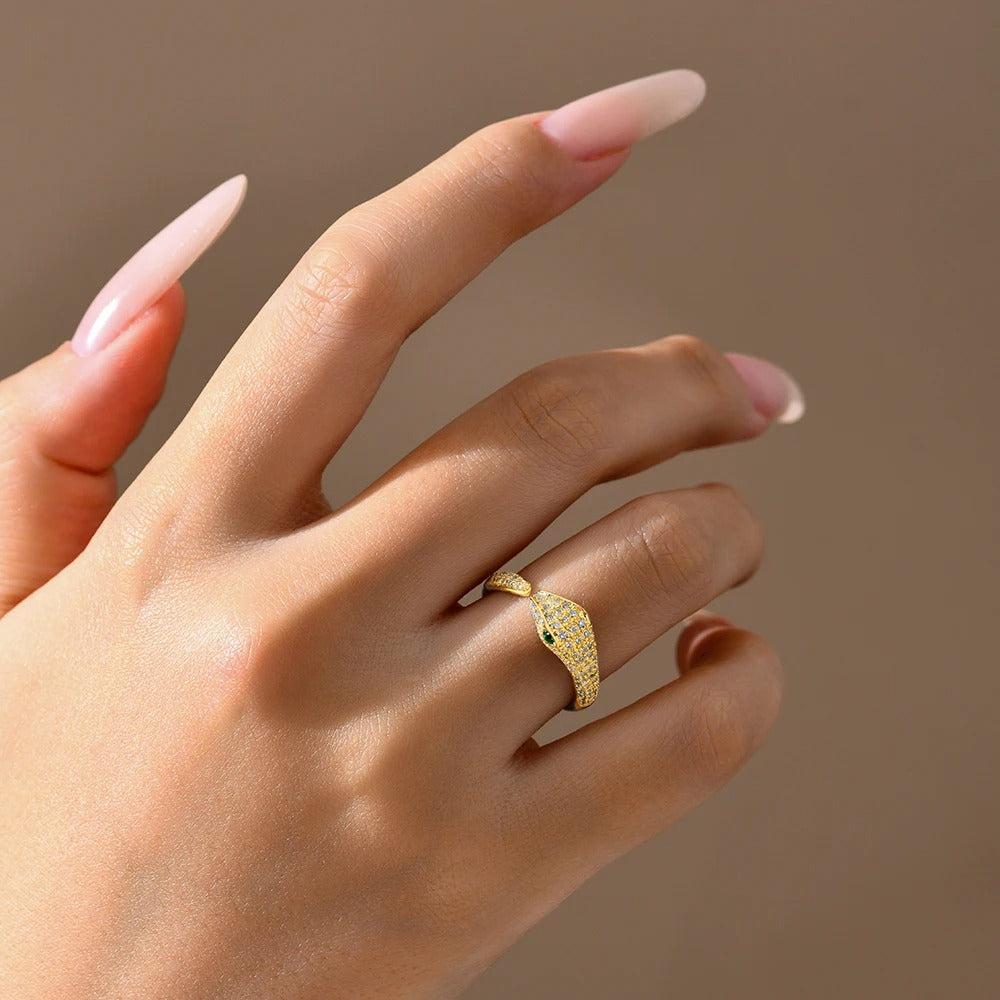 Bague serpent en argent pour femme