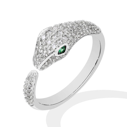 Bague serpent en argent pour femme