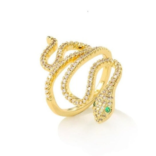 Bague Serpent enroulé chic dorée