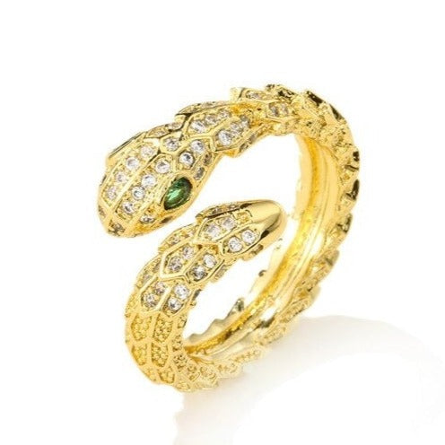 Bague Serpent dorée chic femme
