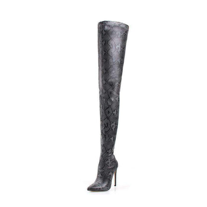 Cuissardes Imitation Serpent noir