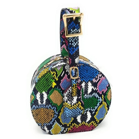 Sac Rond Serpent Multicolore