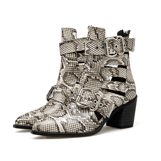 Bottines Design Serpent