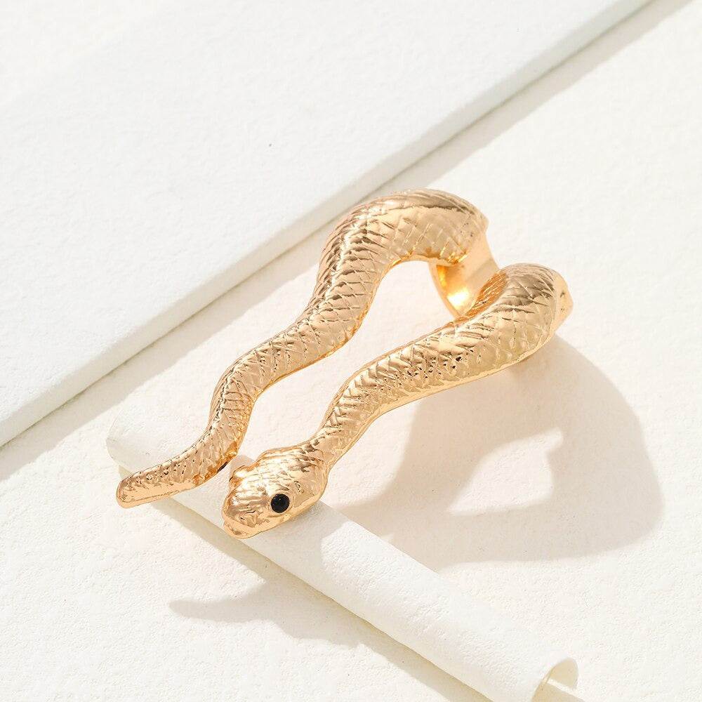 2 Appliques Thermocollantes Strass Forme Serpent - Doré - Pour Vêtements, Sacs, DIY