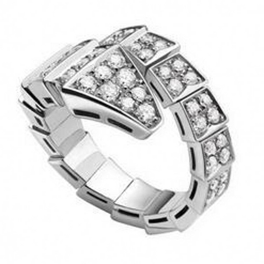 Bague Serpent Diamant Argent