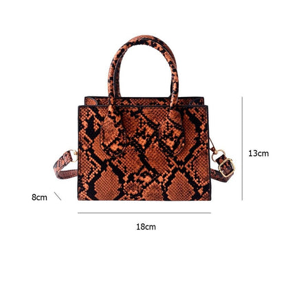 Sac à main Serpent Marron foncé