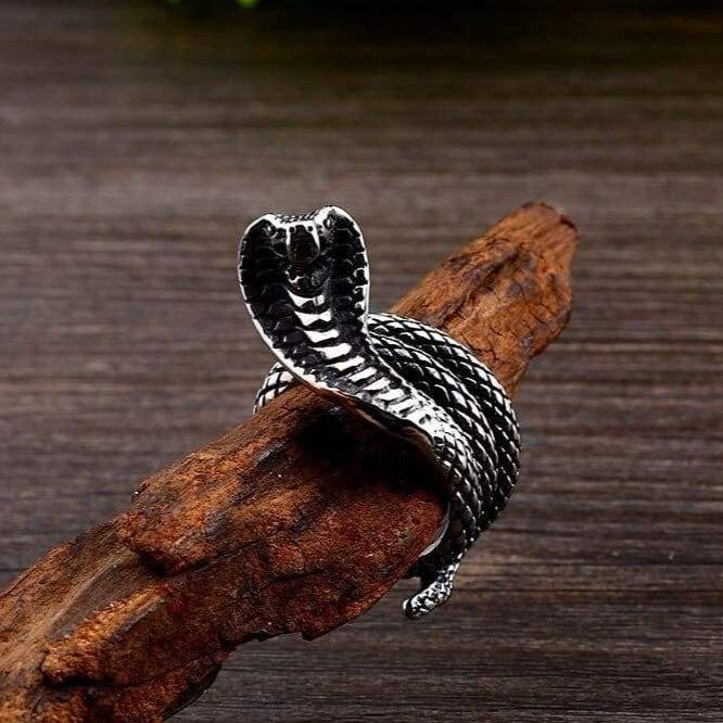 Bague Cobra acier inoxydable