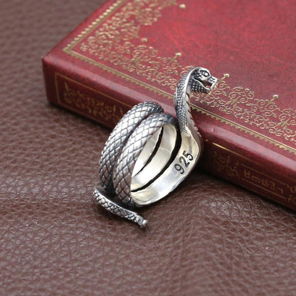 Bague Serpent Cobra (Argent)