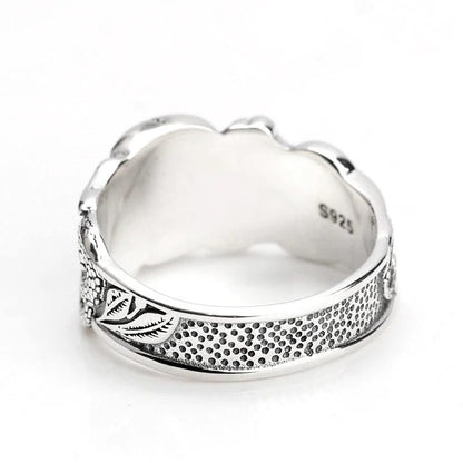 Bague Serpent Crâne (Argent)