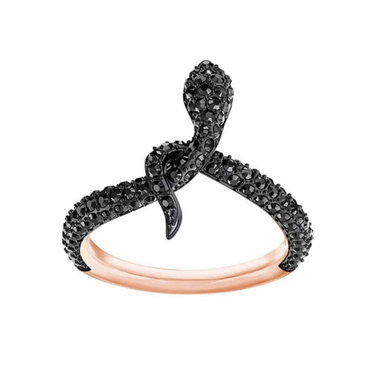 Bague Noir Serpent