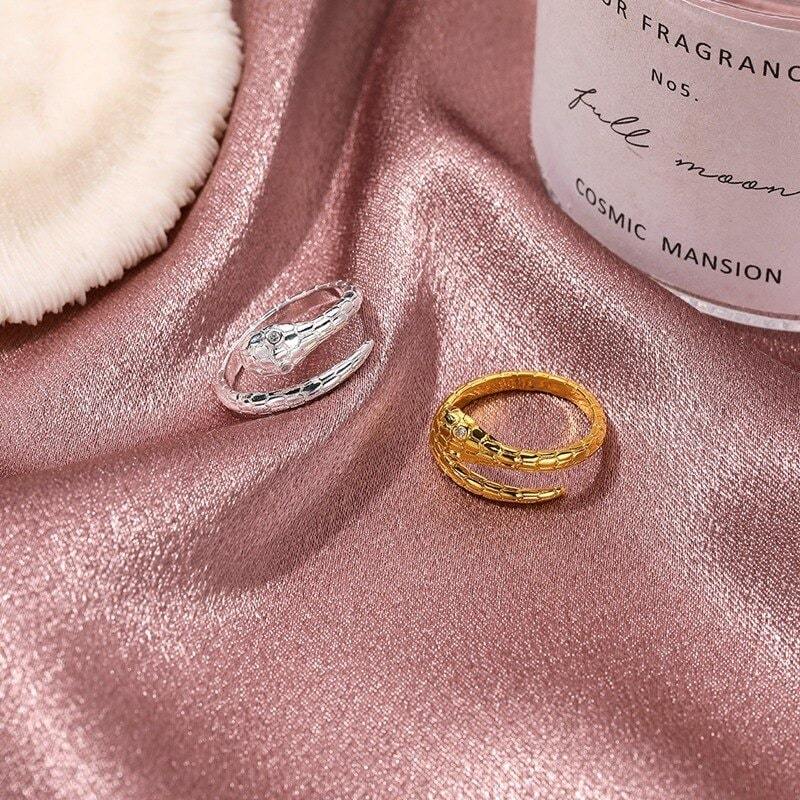 Bague Serpent Ajustable Argenté