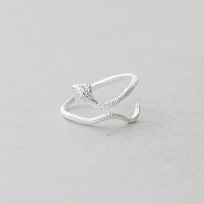 Bague Serpent Argentée Fine