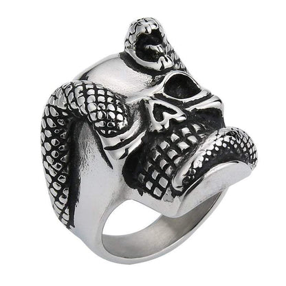 Bague Serpent Crâne