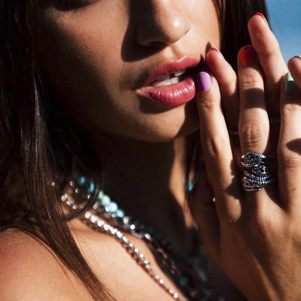 Bague Serpent Design Argenté