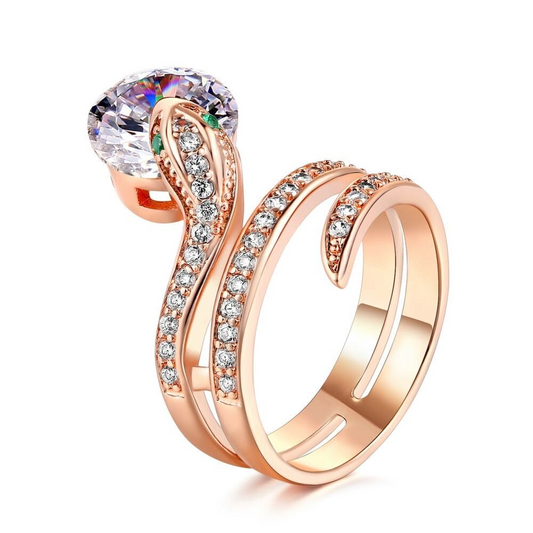 Bague Serpent Diamant Blanc