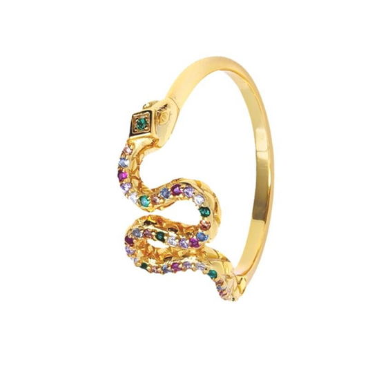 Bague Serpent Fine Multicolore