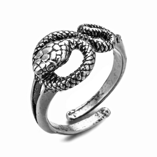 Bague Serpent Enroulé Homme Acier