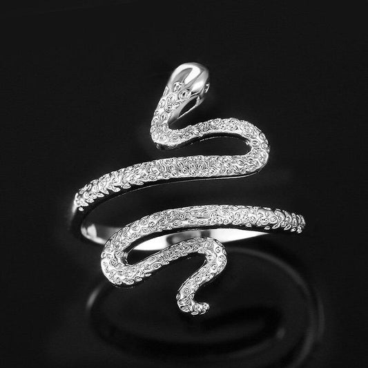 Bague Serpent Or Blanc