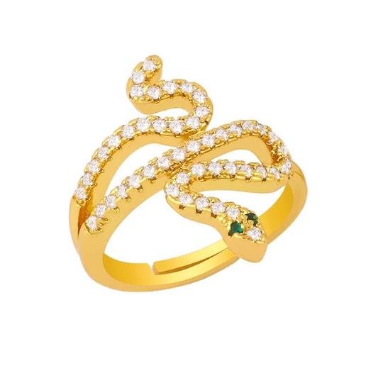 Bague Serpent Or Jaune Diamant
