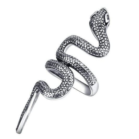 Bague Serpent Long Acier Inoxydable