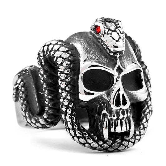 Bague Serpent Tête de Mort