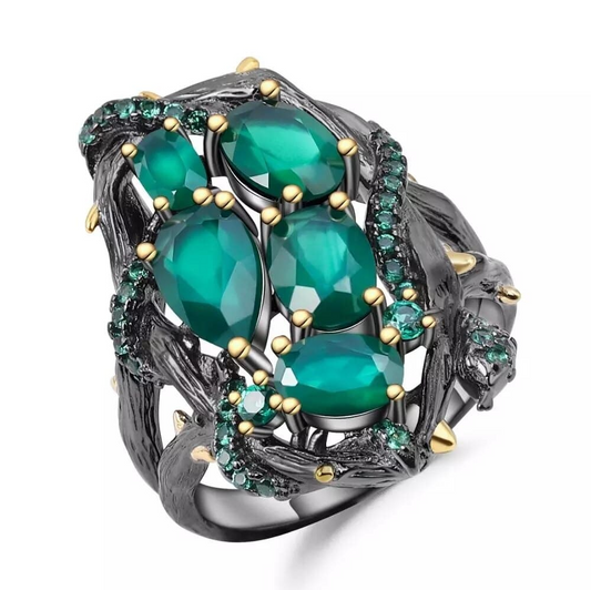 Bague Serpent Trône Royal (Argent)