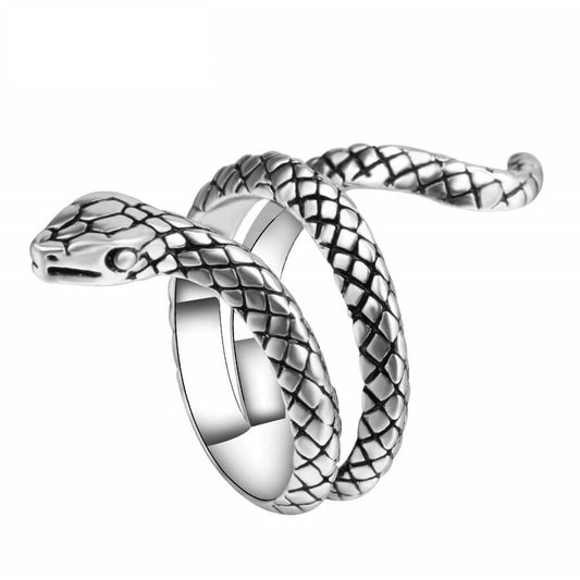 Bague Serpent Vipère Argentée