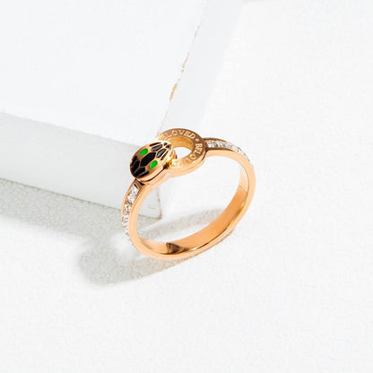 Bague Serpent Zircon Luxe