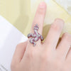 Bague Serpent Zirconium Violet (Cuivre)