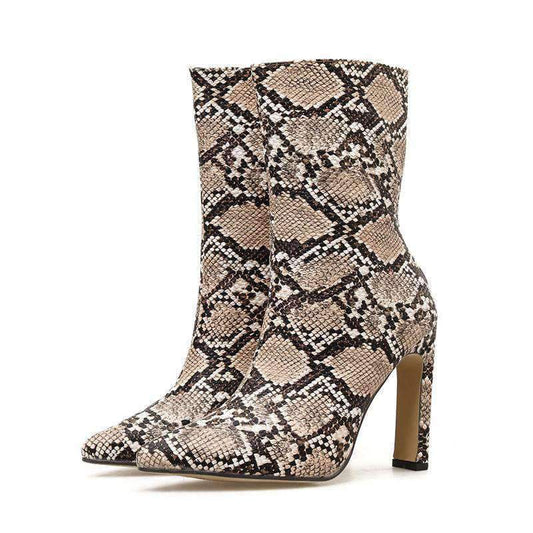 Bottines à Talons Serpent