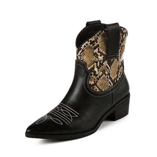 Bottines Serpent Cowboy Femme