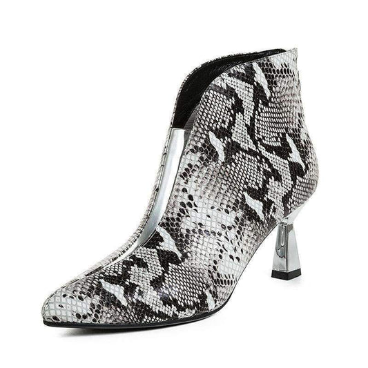 Bottines Serpent Cuir Femme