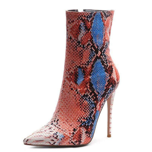Bottines Serpent Rouge