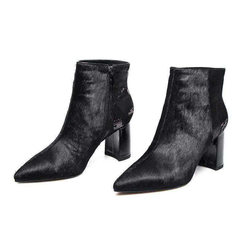Bottines Serpent Noir Femme 