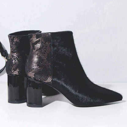 Bottines imprimé Serpent Noir Femme 