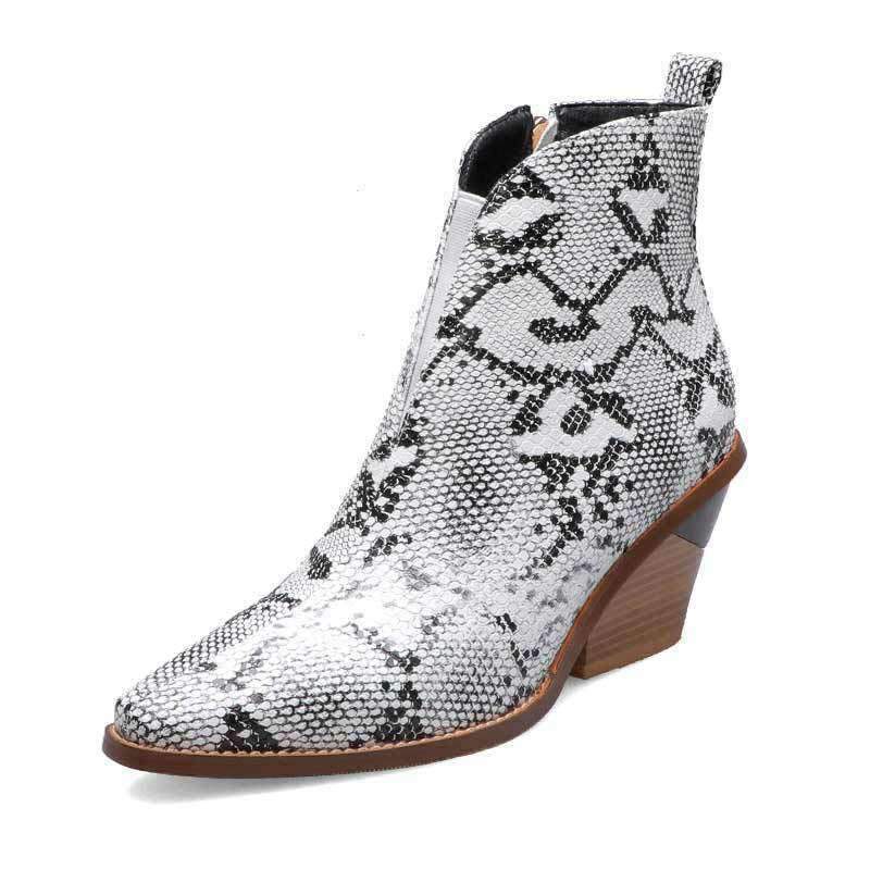 Bottines discount imitation serpent