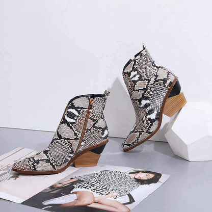 Bottines avec Peau de Serpent