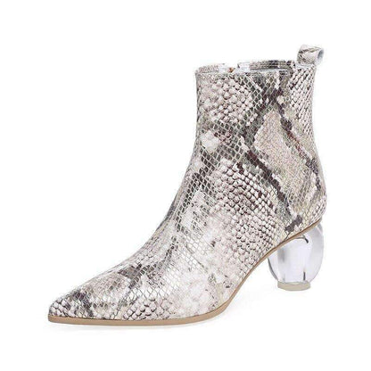 Bottines animalier à Talons