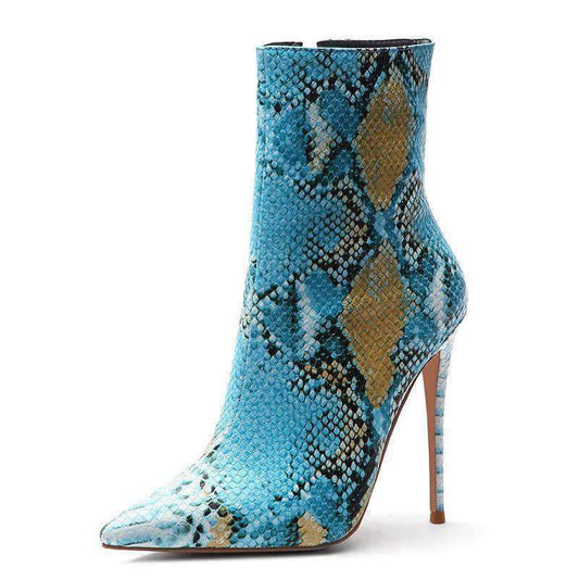 Bottines Serpent Bleu
