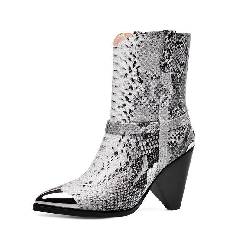 Bottines Serpent Cuir femme