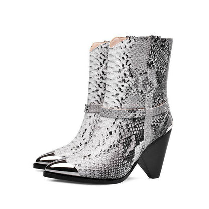 Bottines Serpent Cuir